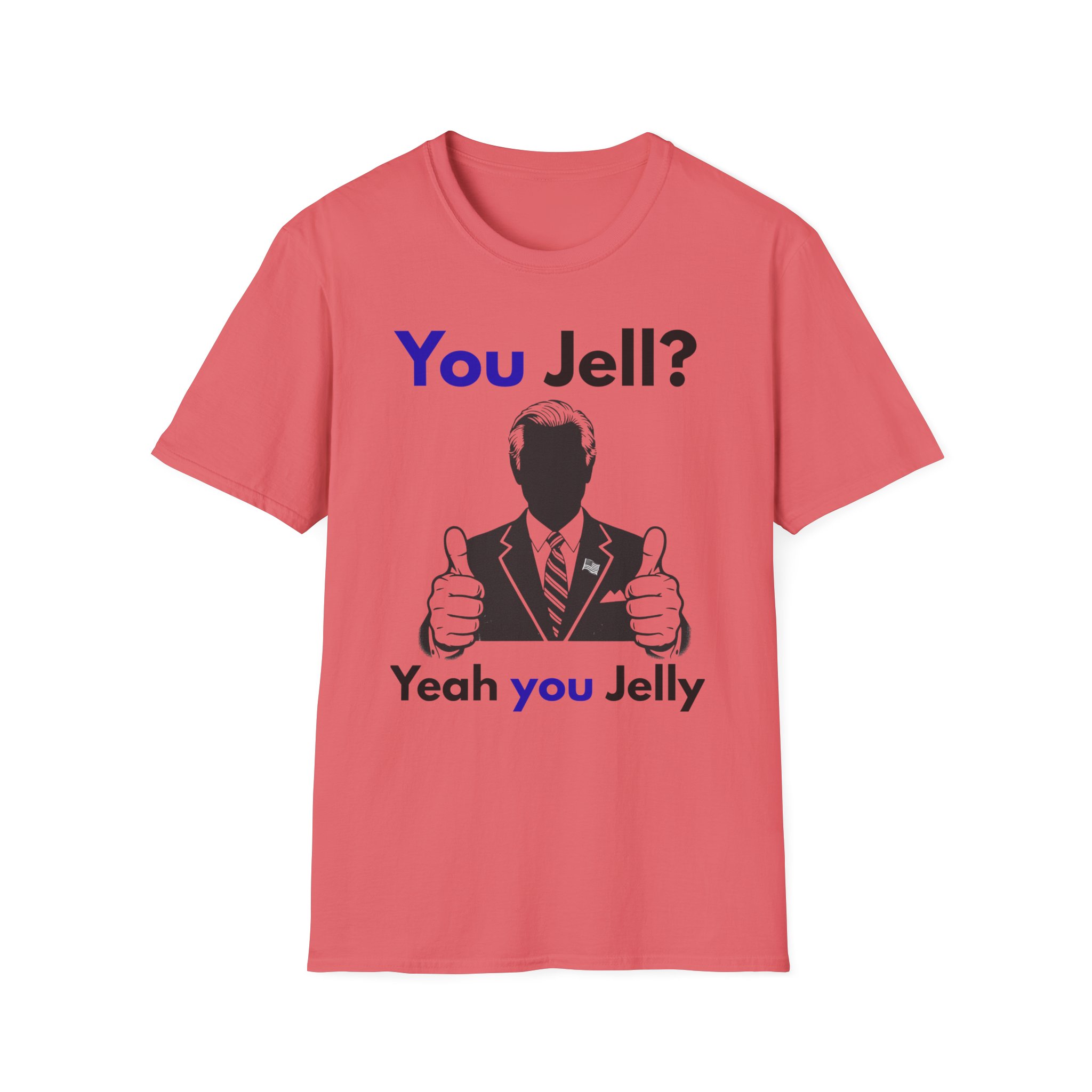 You Jell? Yeah You Jelly T-Shirt | Funny Thumbs Up Silhouette Tee - Image 5