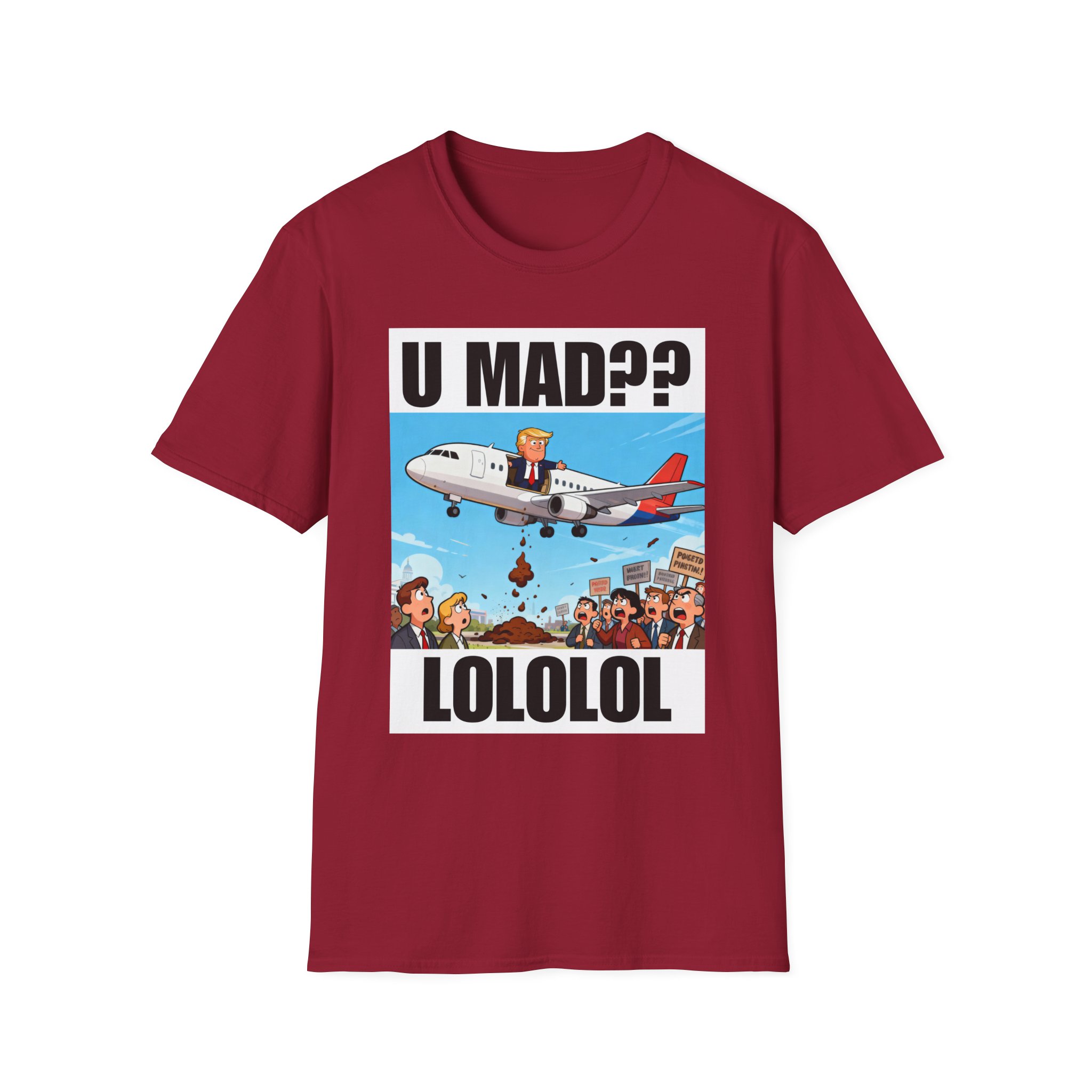 Graphic T-Shirt — "U MAD?? LOLOLOL" Plane Meme Tee - Image 33