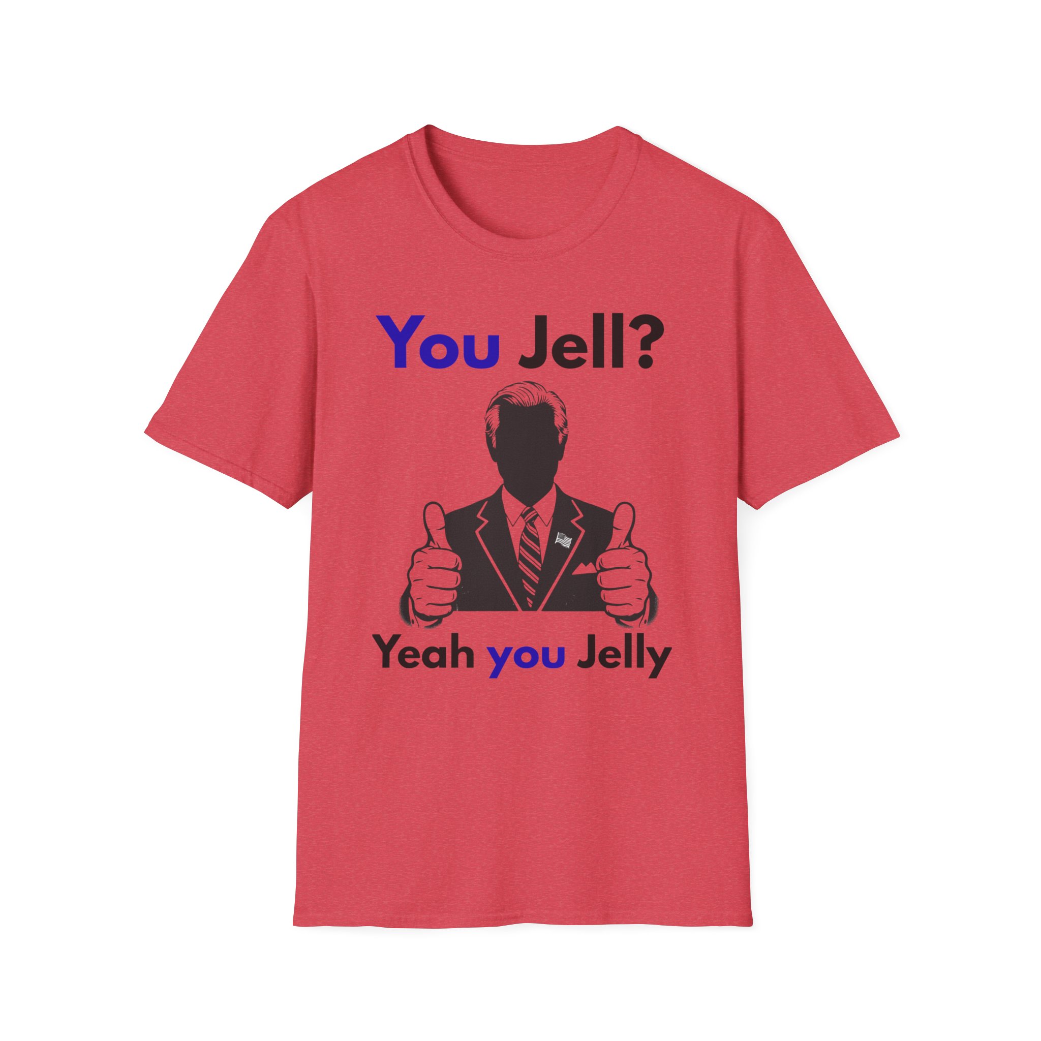 You Jell? Yeah You Jelly T-Shirt | Funny Thumbs Up Silhouette Tee - Image 37