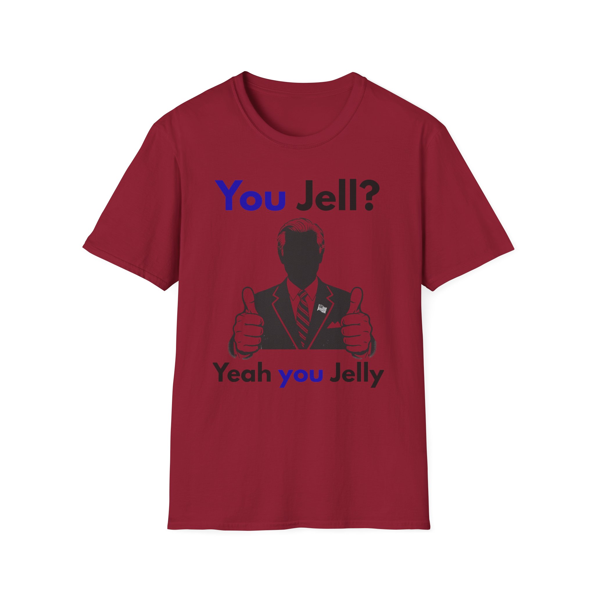You Jell? Yeah You Jelly T-Shirt | Funny Thumbs Up Silhouette Tee - Image 57