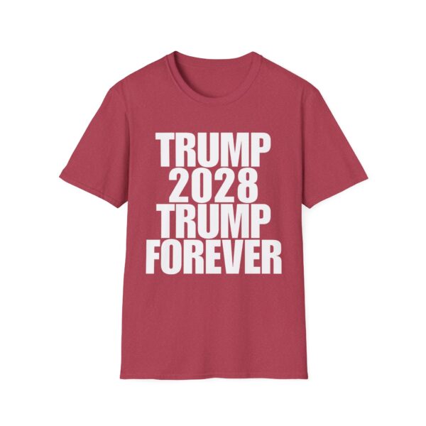 Copy of Political Campaign T-Shirt — “TRUMP 2028 TRUMP FOREVER” Bold Slogan Tee
