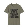 Political Campaign T-Shirt — “TRUMP 2028 TRUMP FOREVER” Bold Slogan Tee