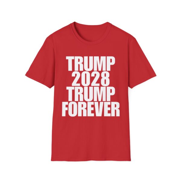 Copy of Political Campaign T-Shirt — “TRUMP 2028 TRUMP FOREVER” Bold Slogan Tee