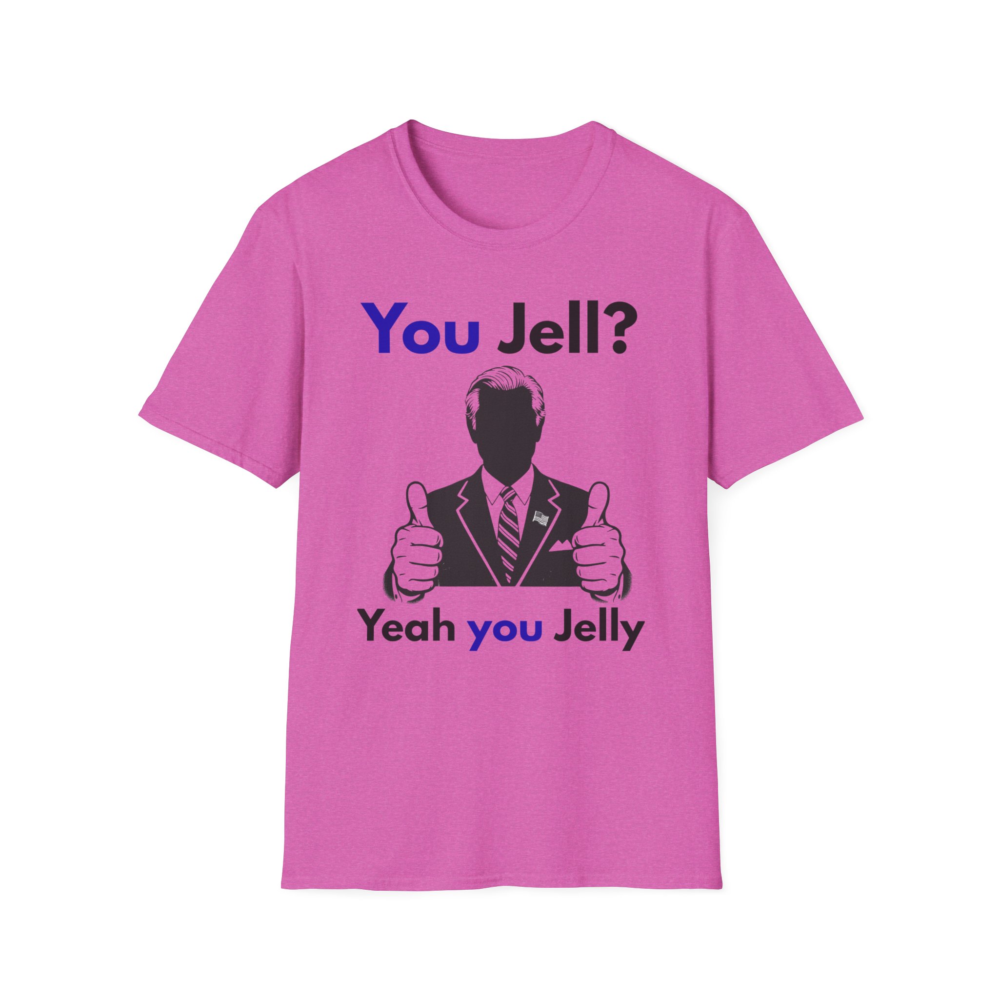 You Jell? Yeah You Jelly T-Shirt | Funny Thumbs Up Silhouette Tee - Image 29