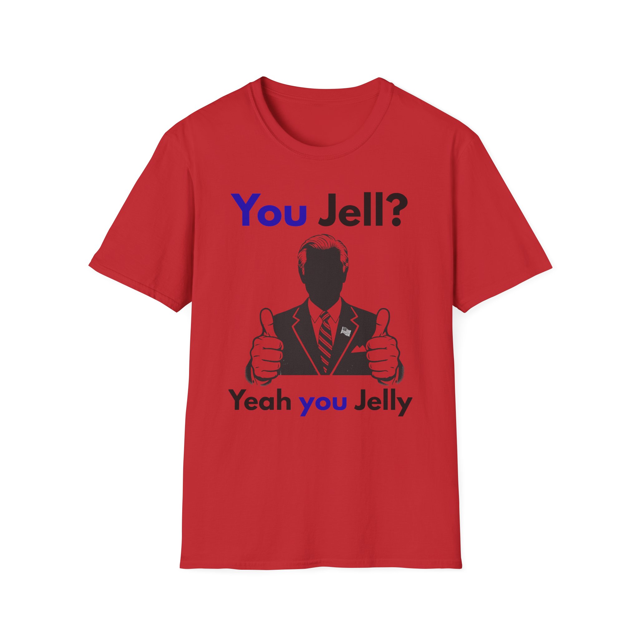 You Jell? Yeah You Jelly T-Shirt | Funny Thumbs Up Silhouette Tee - Image 41