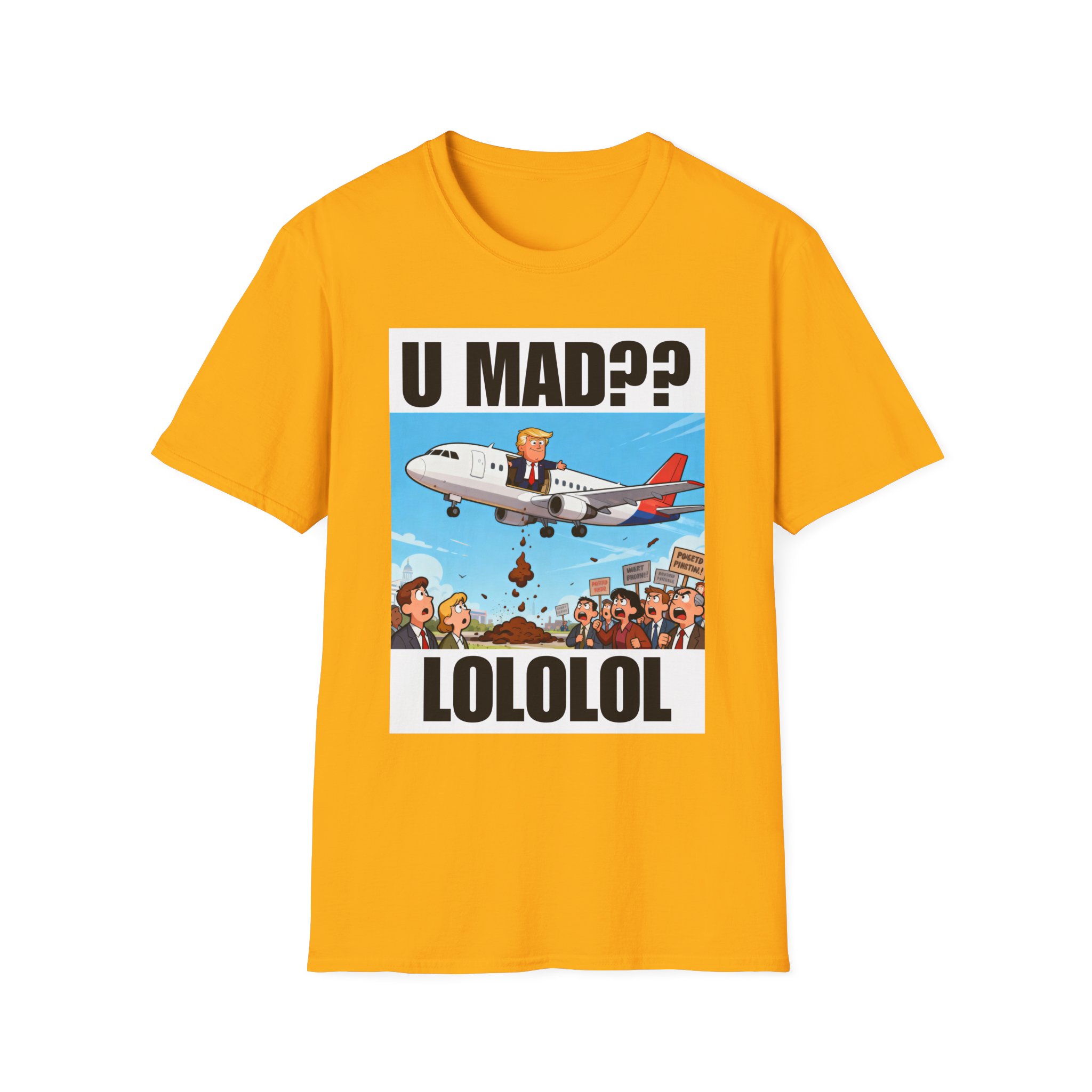 Graphic T-Shirt — "U MAD?? LOLOLOL" Plane Meme Tee - Image 5