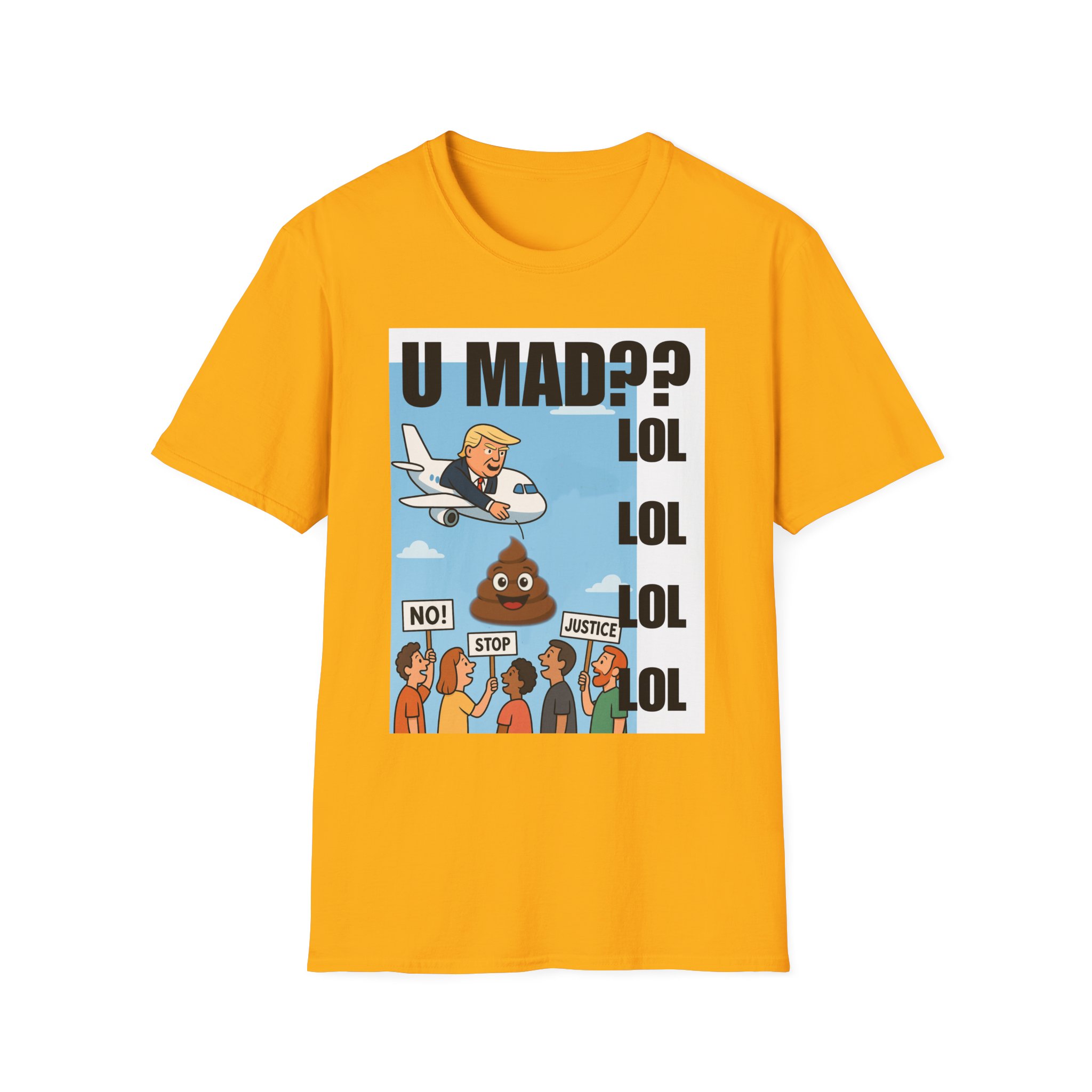 Graphic T-Shirt — "U MAD?? LOLOLOL" Plane Meme Tee 2 - Image 5