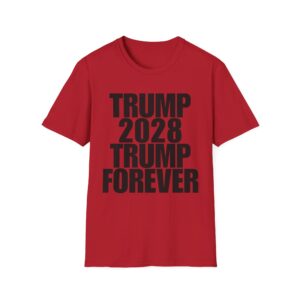 Political Campaign T-Shirt — “TRUMP 2028 TRUMP FOREVER” Bold Slogan Tee