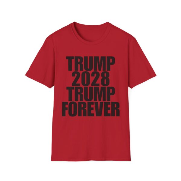 Political Campaign T-Shirt — “TRUMP 2028 TRUMP FOREVER” Bold Slogan Tee
