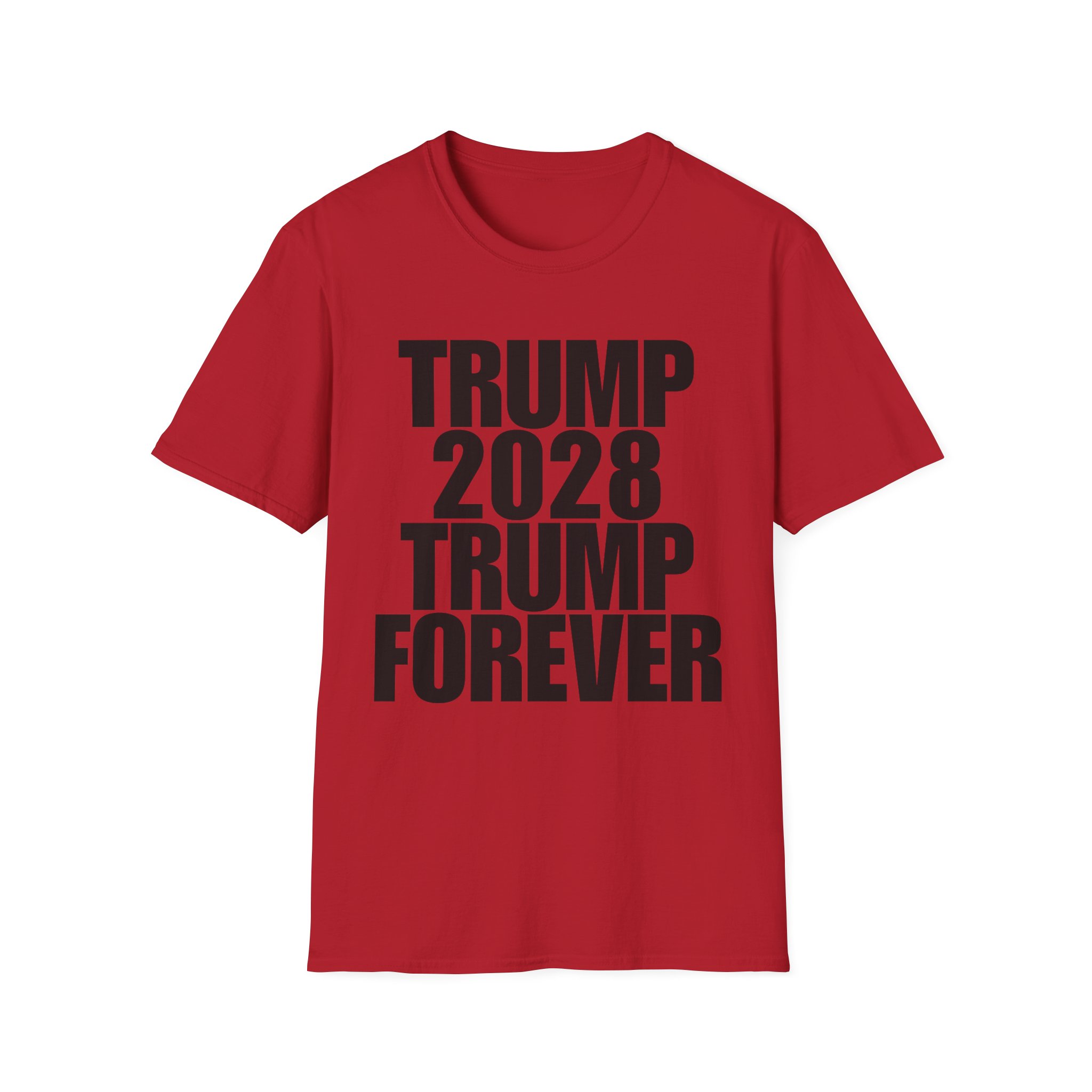 Political Campaign T-Shirt — “TRUMP 2028 TRUMP FOREVER” Bold Slogan Tee