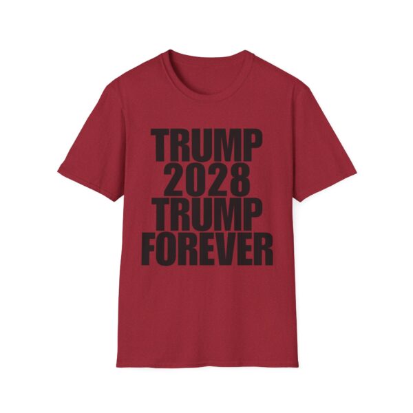 Political Campaign T-Shirt — “TRUMP 2028 TRUMP FOREVER” Bold Slogan Tee