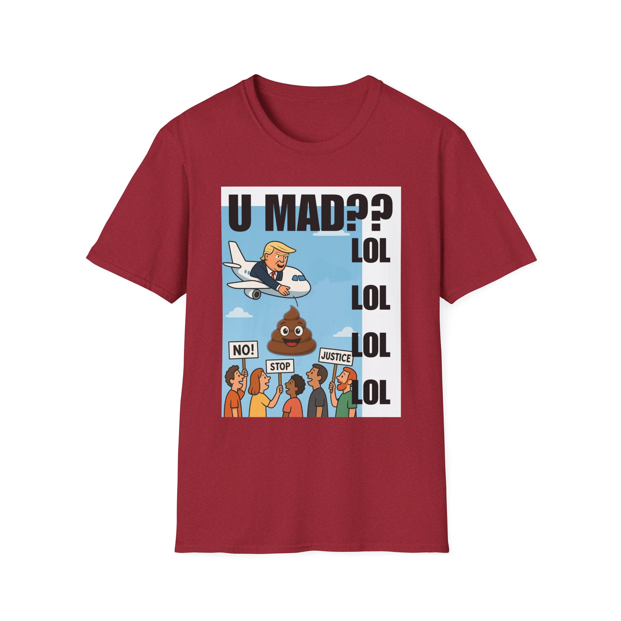 Graphic T-Shirt — "U MAD?? LOLOLOL" Plane Meme Tee 2 - Image 25