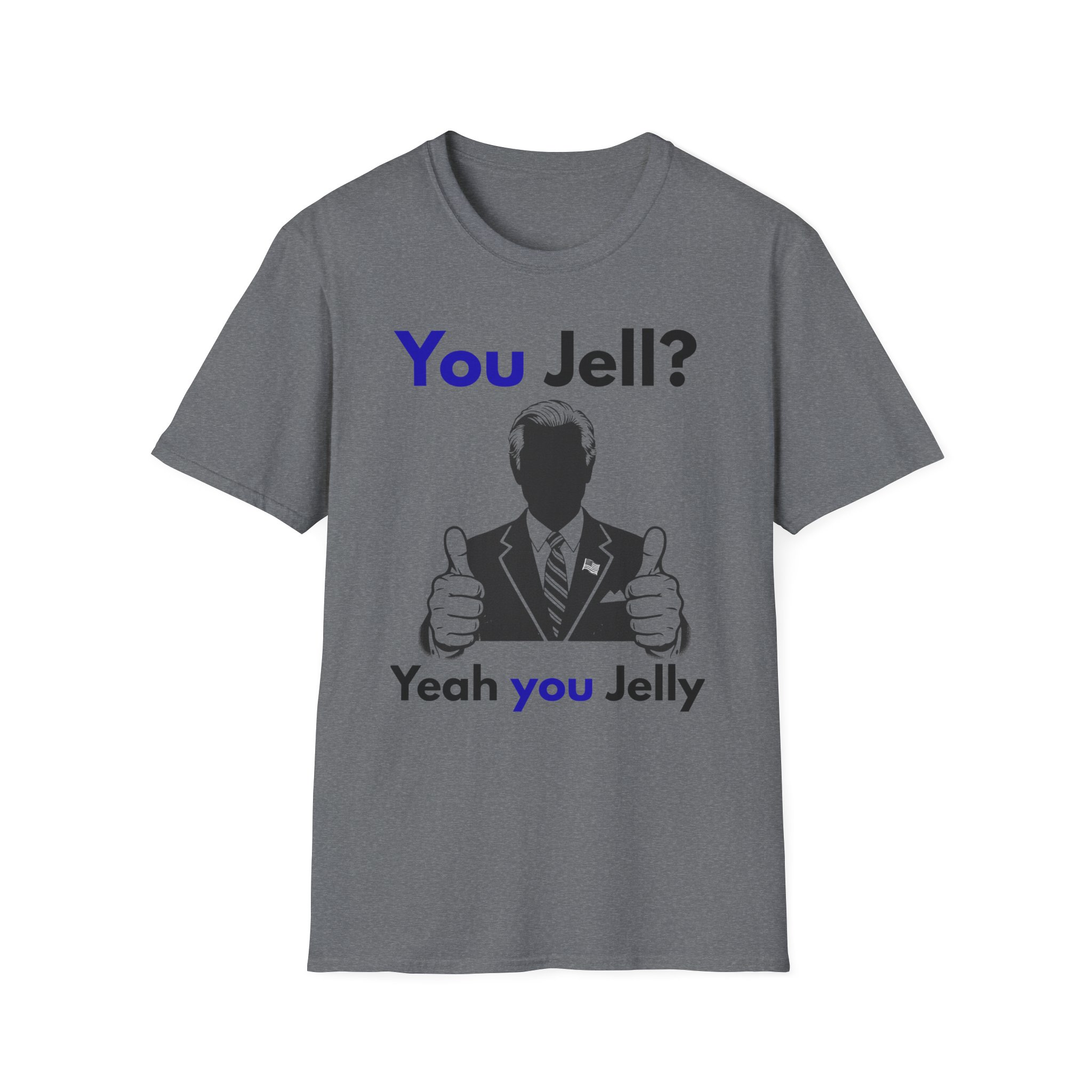You Jell? Yeah You Jelly T-Shirt | Funny Thumbs Up Silhouette Tee - Image 21